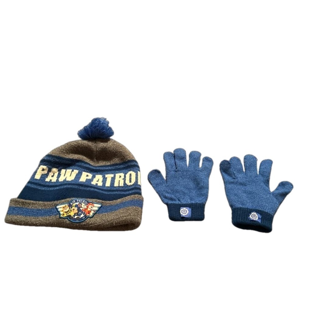 Boys Blue and Grey Paw Patrol Toque and Mittens
